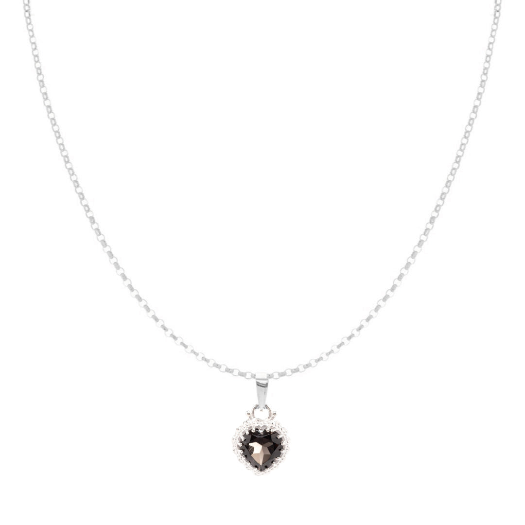 chained & able Heart Stone Pendant NECKLACES