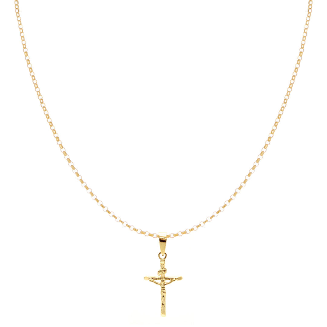 Chained & Able Mini Belcher Chain Crucifix NECKLACES