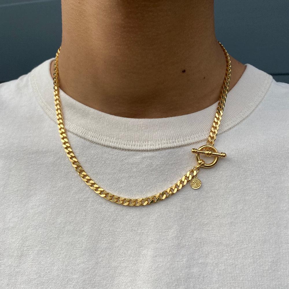 Chained & Able Mini Cuban Link T-Bar Chain NECKLACES