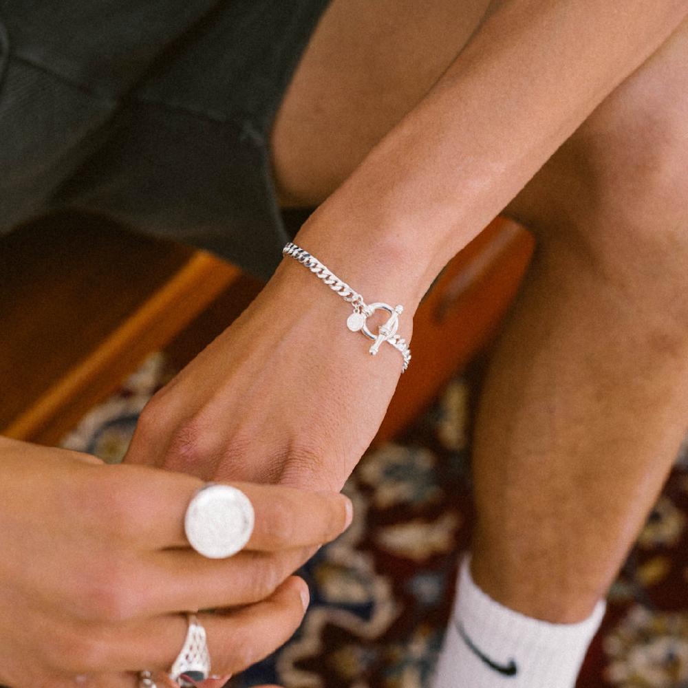 Chained & Able Mini Cuban T-Bar Bracelet BRACELETS