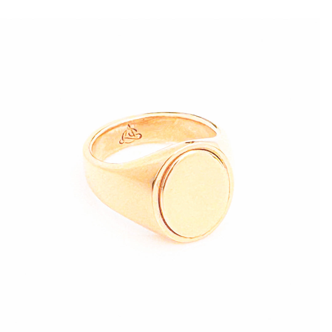 Chained & Able Plate Set Oval Signet RINGS