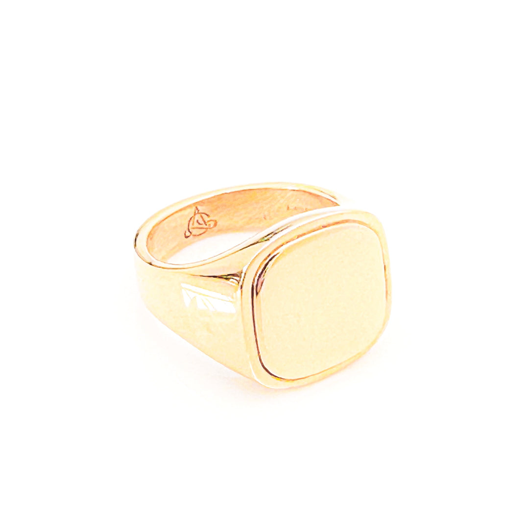 Chained & Able Plate Set Square Signet RINGS