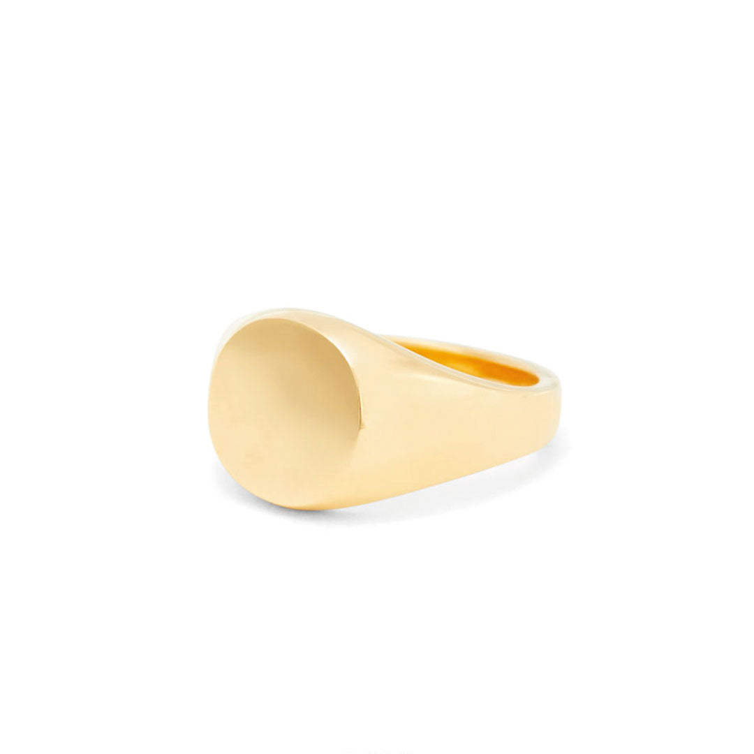 Chained & Able Round Plain Signet RINGS