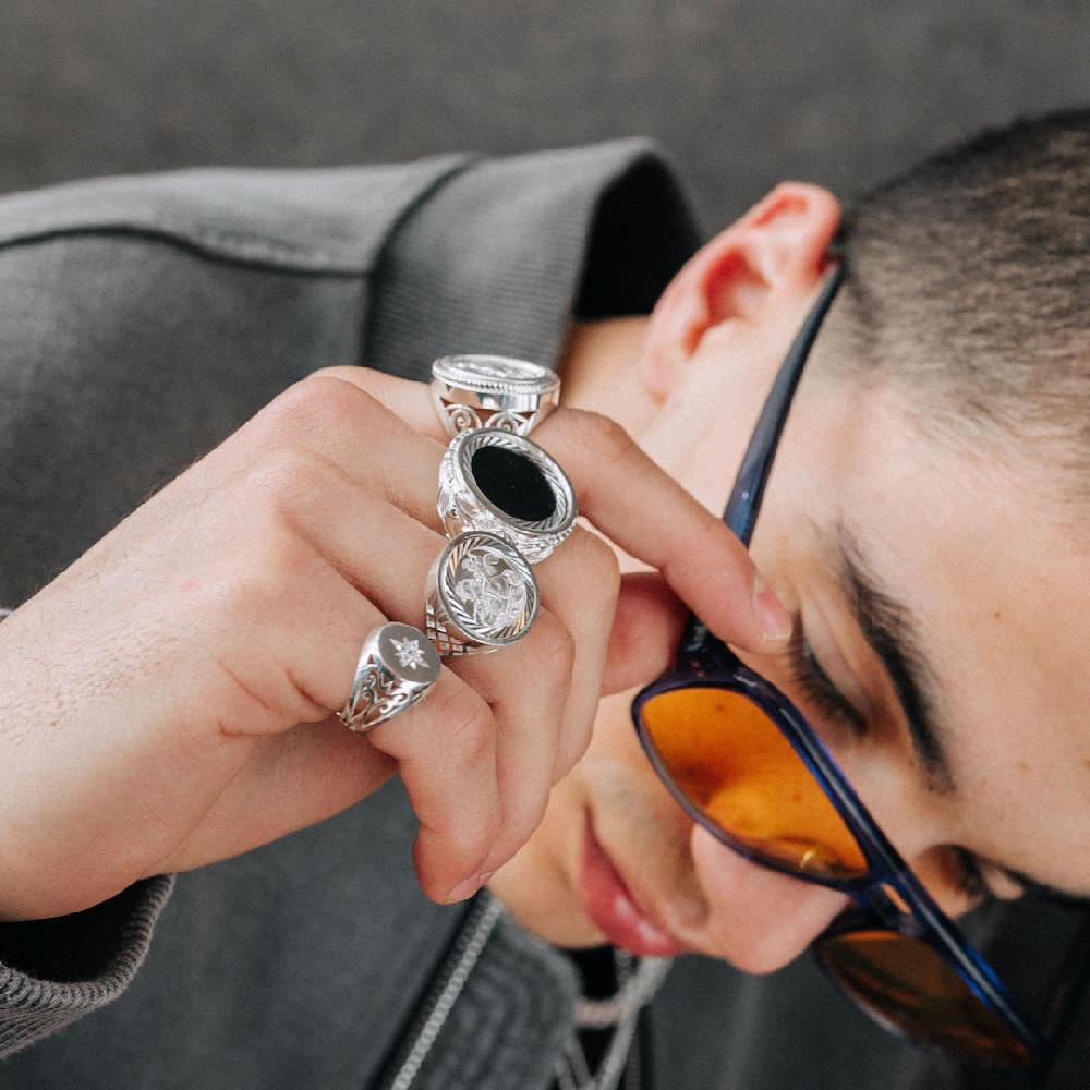 Chained & Able Siren Onyx Sovereign Ring RINGS