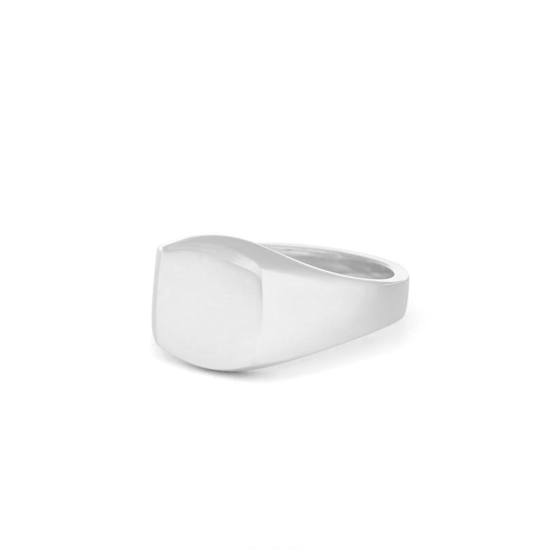 chained & able Square Plain Signet RINGS