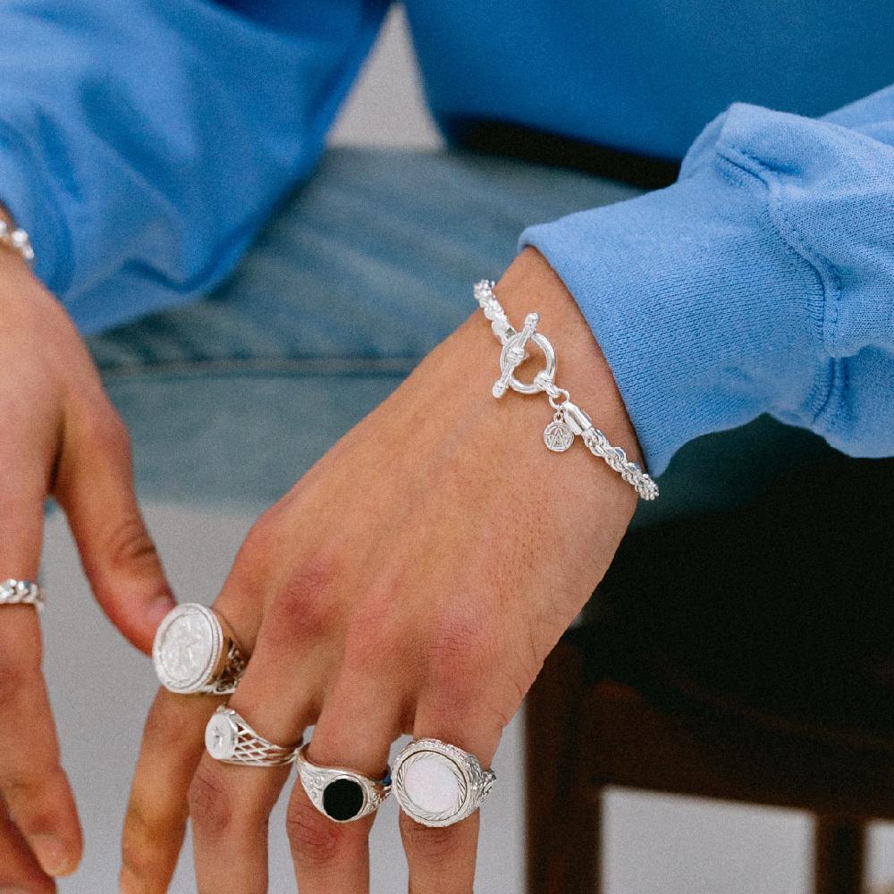 Chained & Able Chunky Rope Chain T-Bar Bracelet BRACELETS