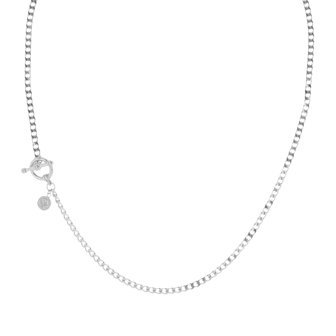 chained & able Micro Cuban Link T-Bar Chain NECKLACES