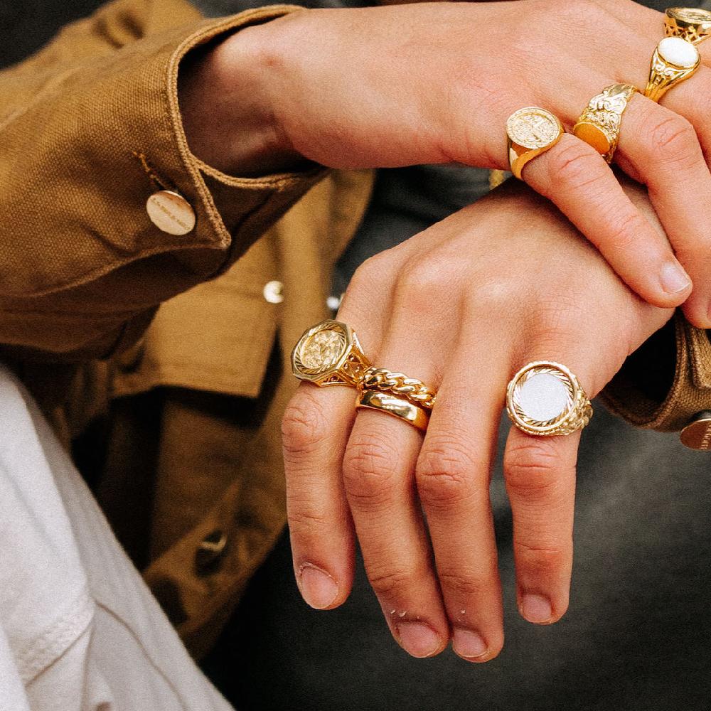 Chained & Able Mini St George Hexagon Sovereign RINGS