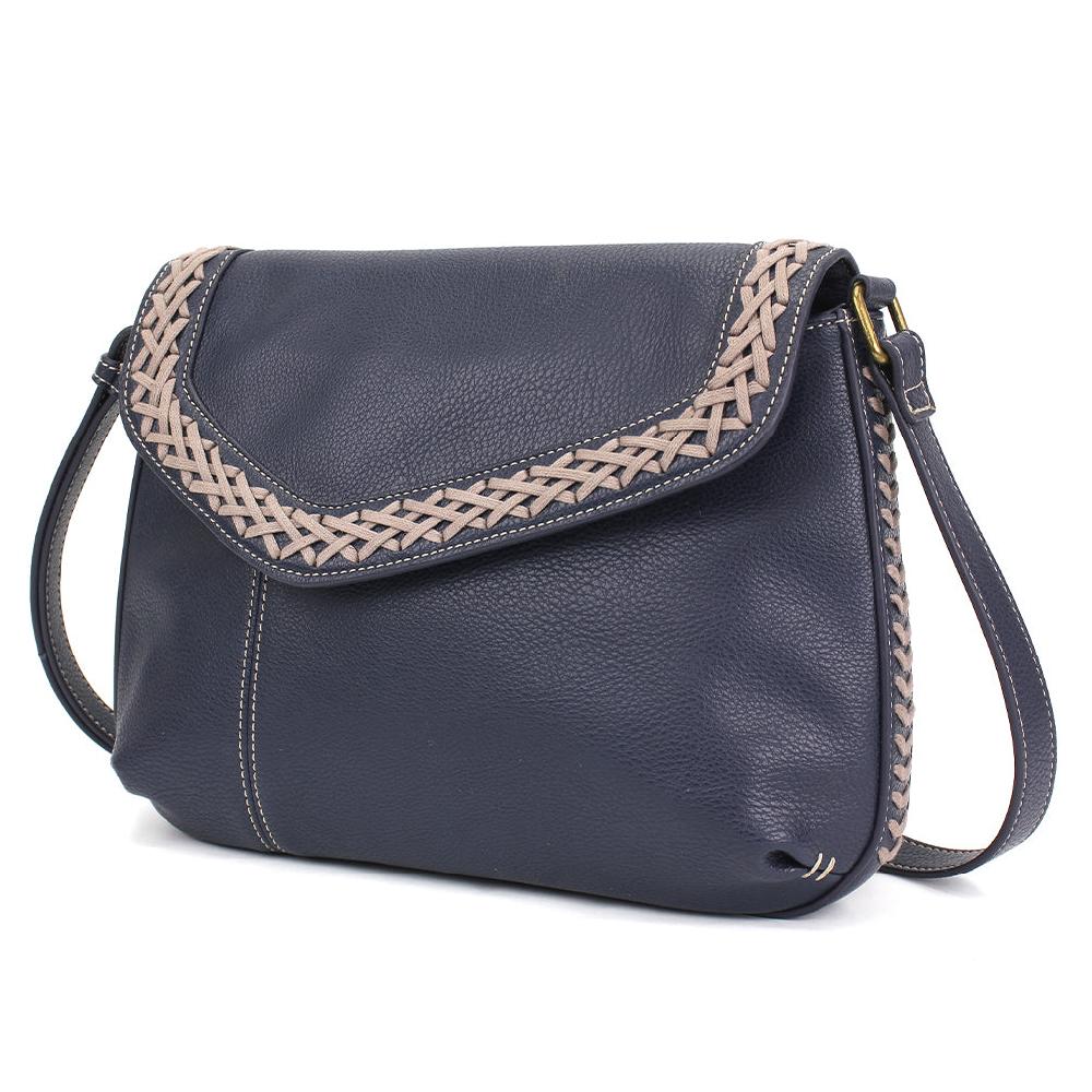 chala Braided Boho Crossbody - Navy
