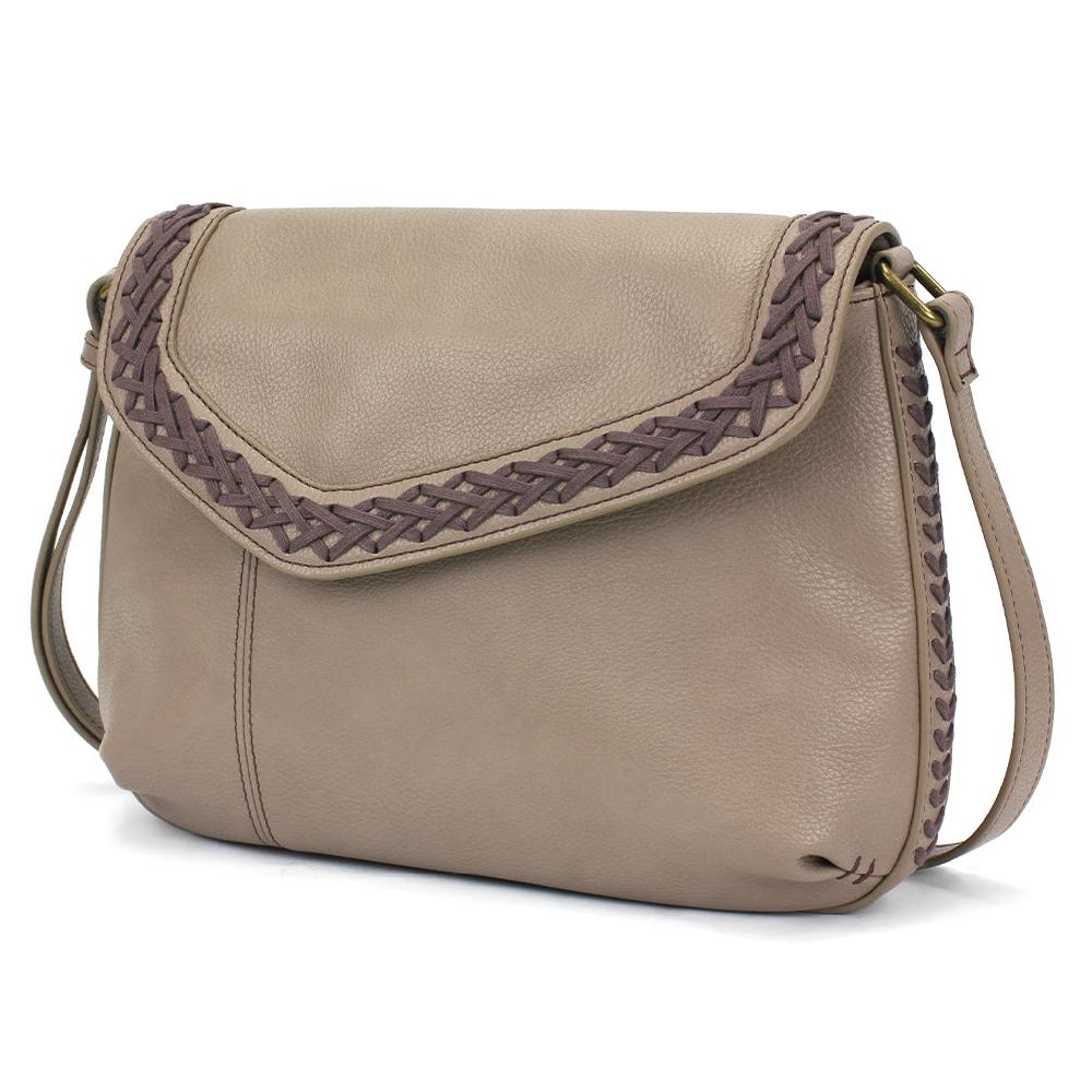 chala Braided Boho Crossbody - Warm Gray