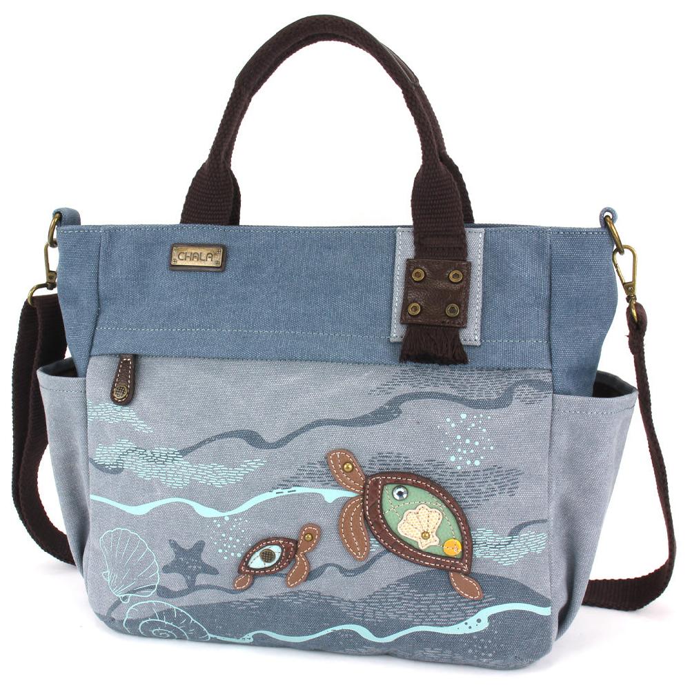 chala Canvas Print Pocket Tote - Turtles