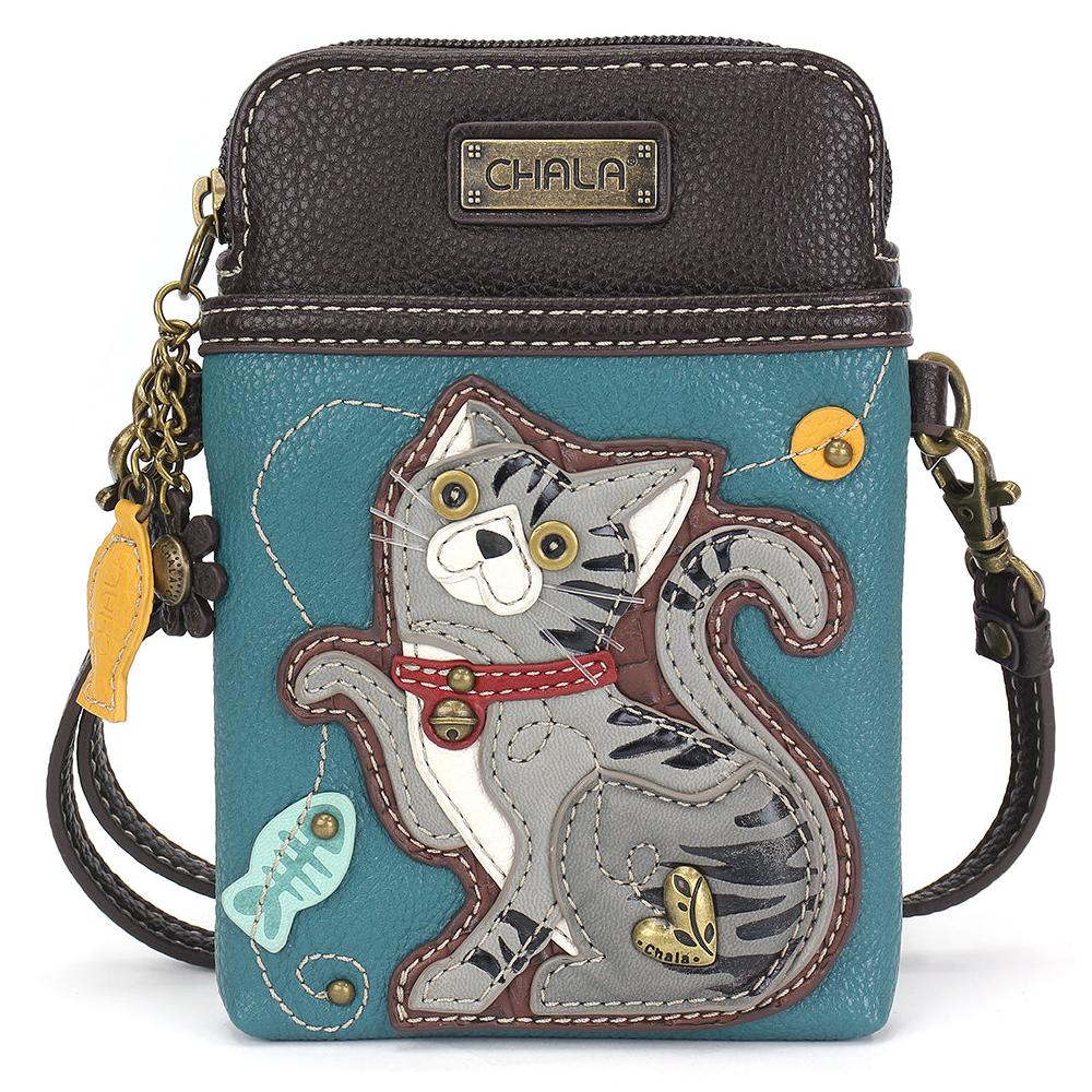 chala Cellphone Xbody - Gray Tabby Cat