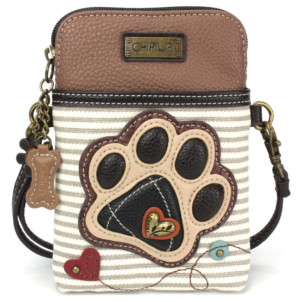 chala Cellphone Xbody - Ivory Paw Print