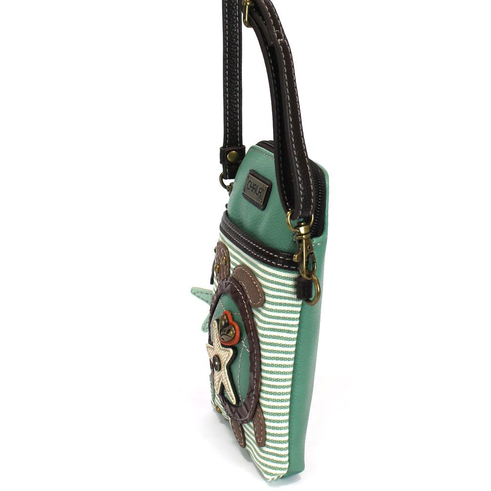 Chala Cellphone Xbody - Sea Turtle (Teal Stripe)