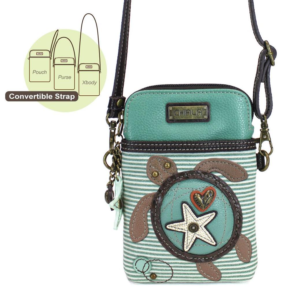 chala Cellphone Xbody - Sea Turtle (Teal Stripe)
