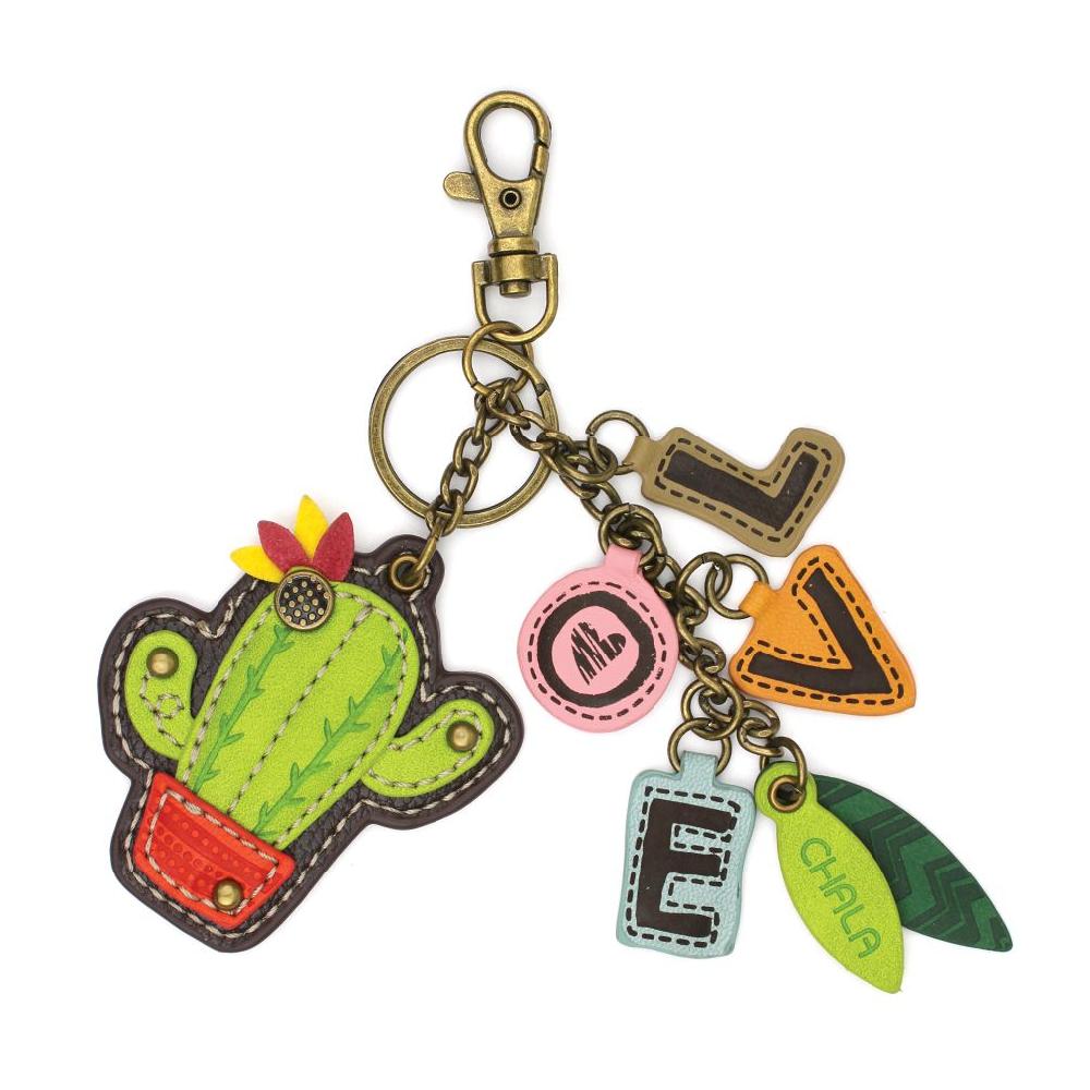 chala Charming Charms Keychain - Cactus+LOVE