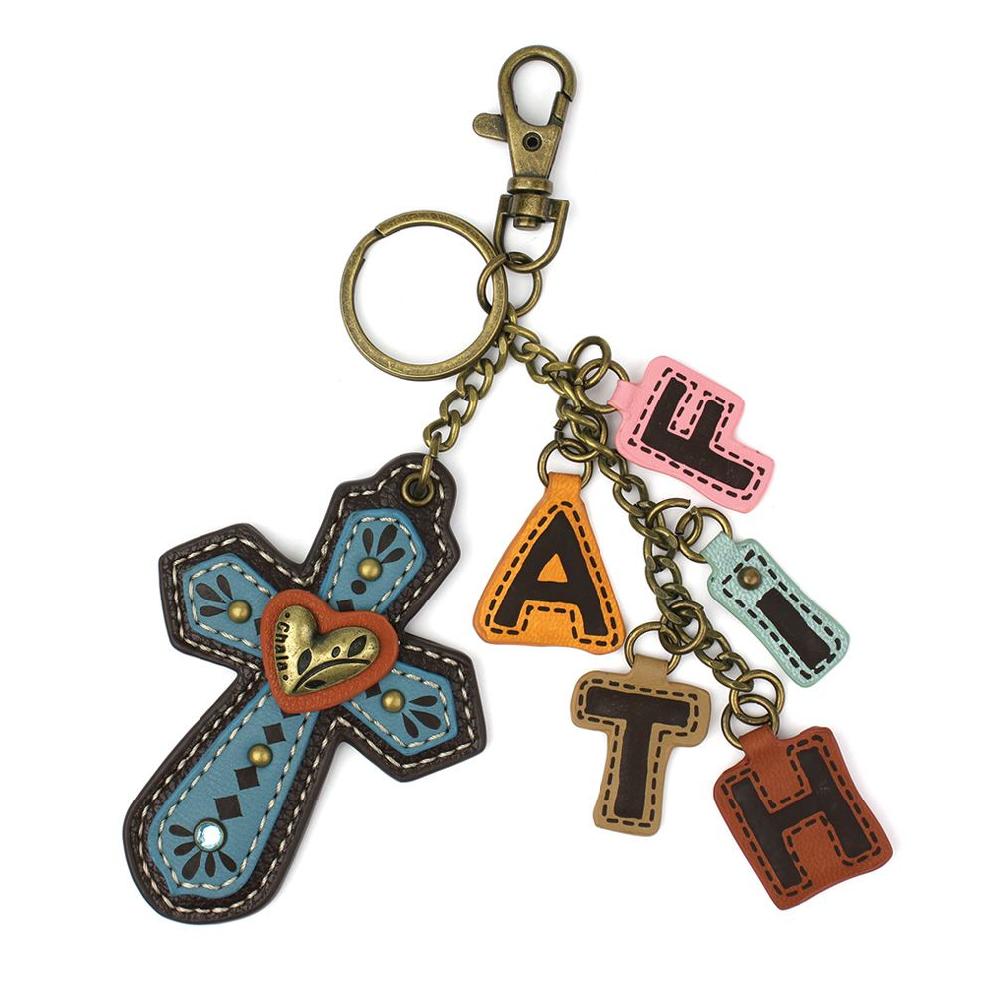 chala Charming Charms Keychain - Cross+FAITH
