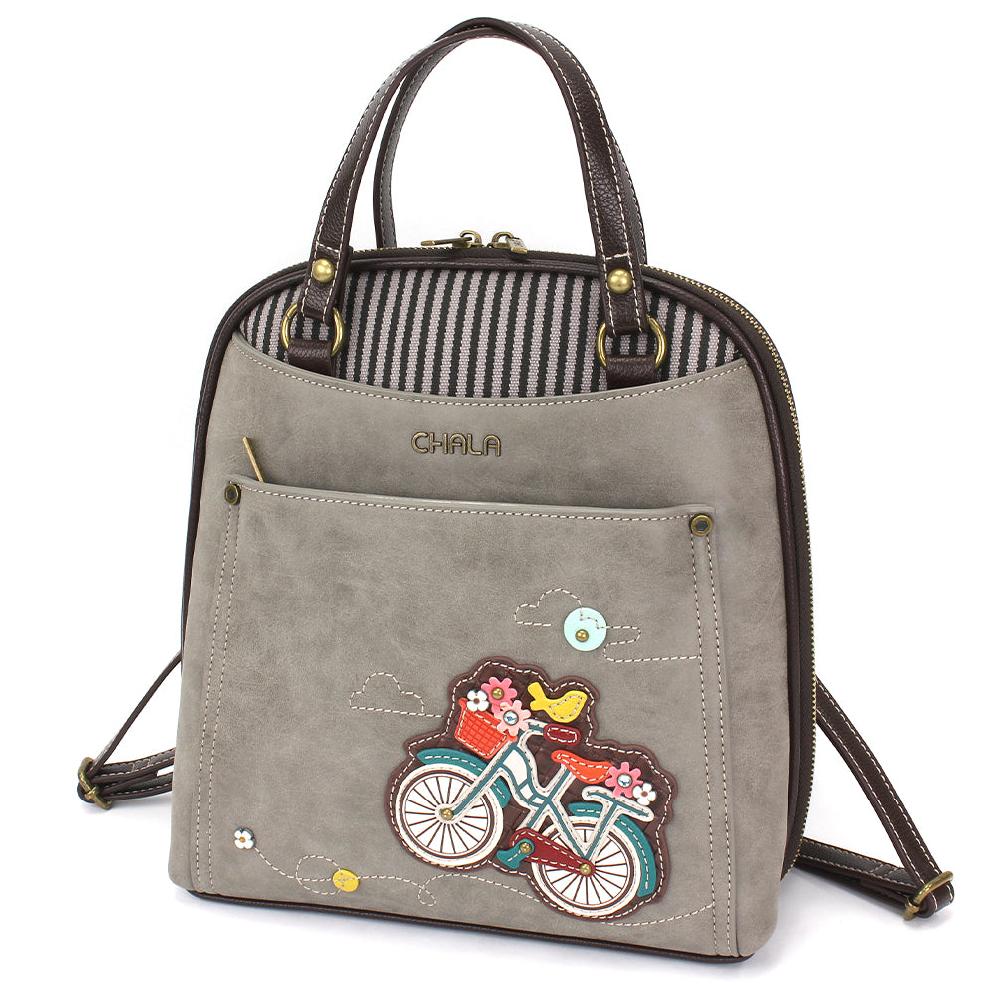 chala Convertible Backpack Purse - Bicycle