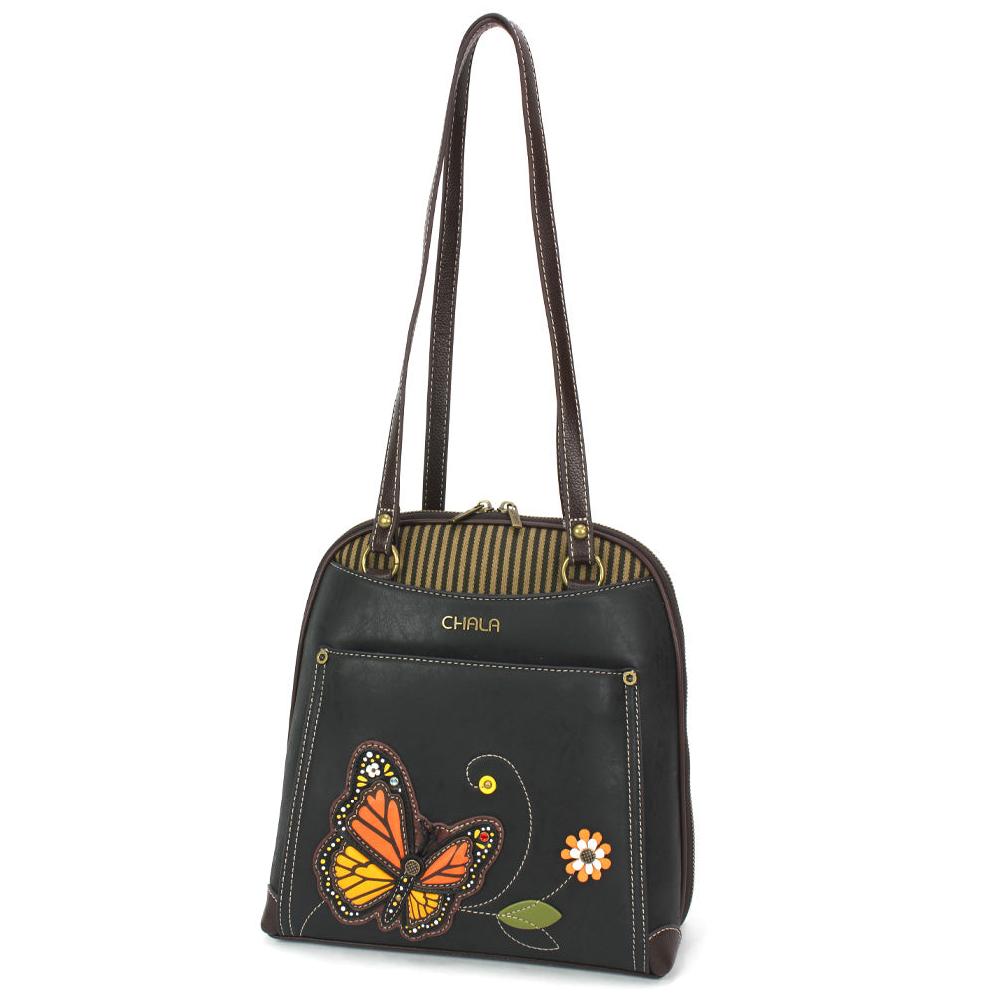 Chala Convertible Backpack Purse - Monarch Butterfly