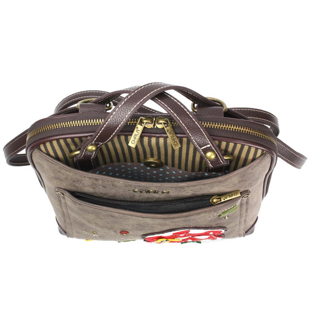 Chala Convertible Backpack Purse - Mushrooms