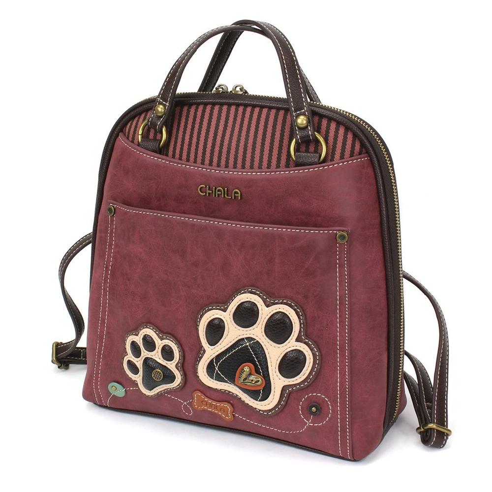 chala Convertible Backpack Purse - Pawprint
