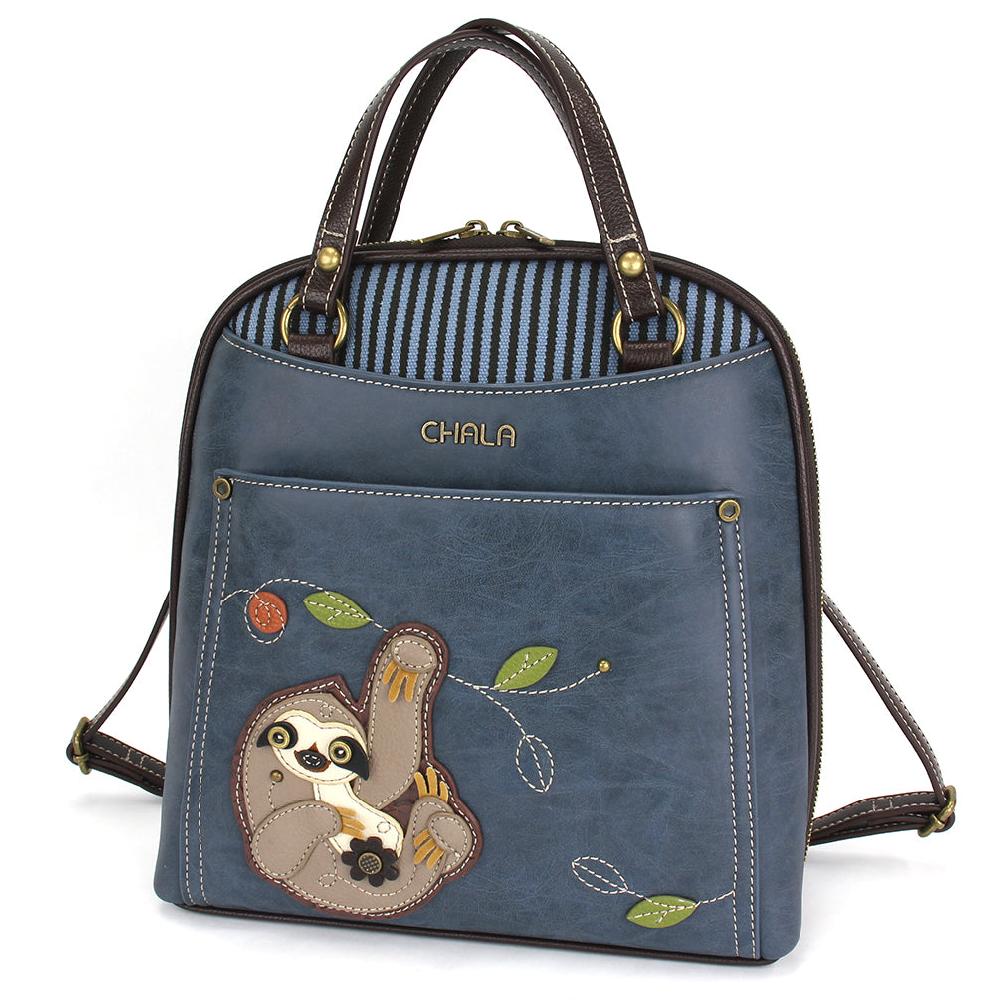 chala Convertible Backpack Purse - Sloth