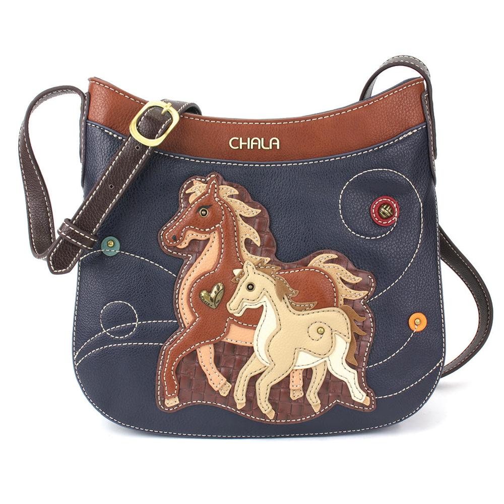 chala Crescent Crossbody - Horse Family