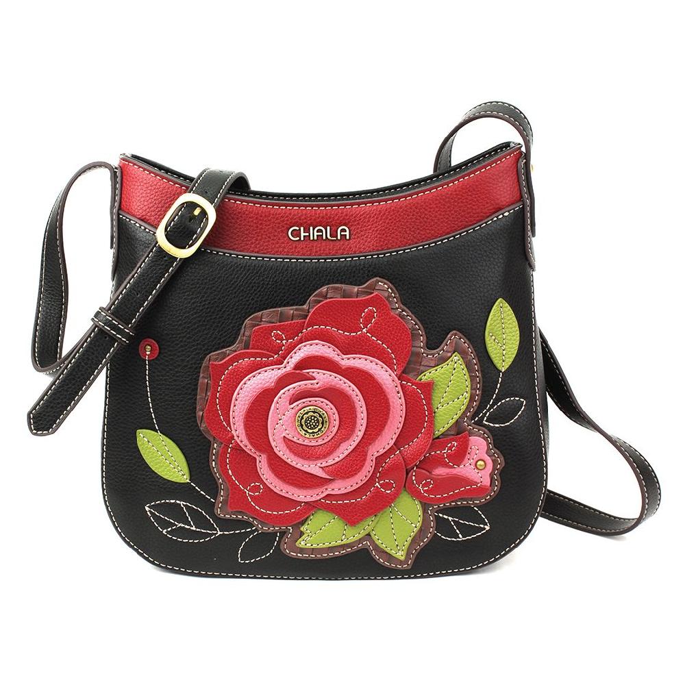 chala Crescent Crossbody - Red Rose