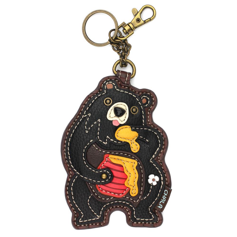 chala Key Fob/Coin Purse - Black Bear
