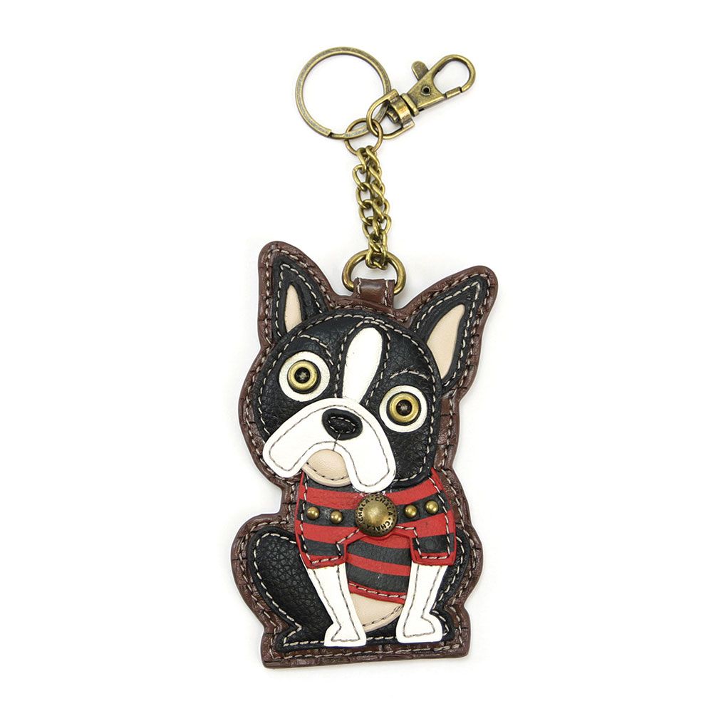 chala Key Fob/Coin Purse - Boston Terrier