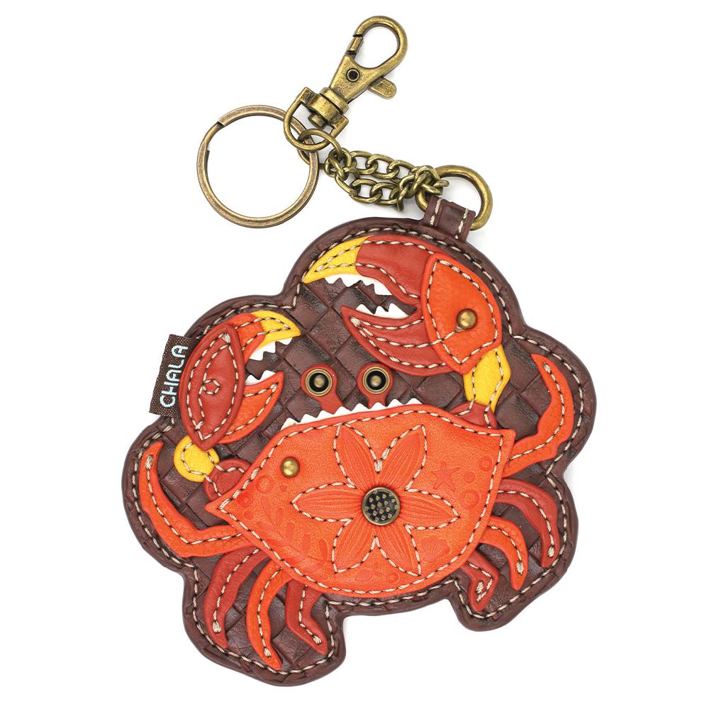 chala Key Fob/Coin Purse - Crab - orange