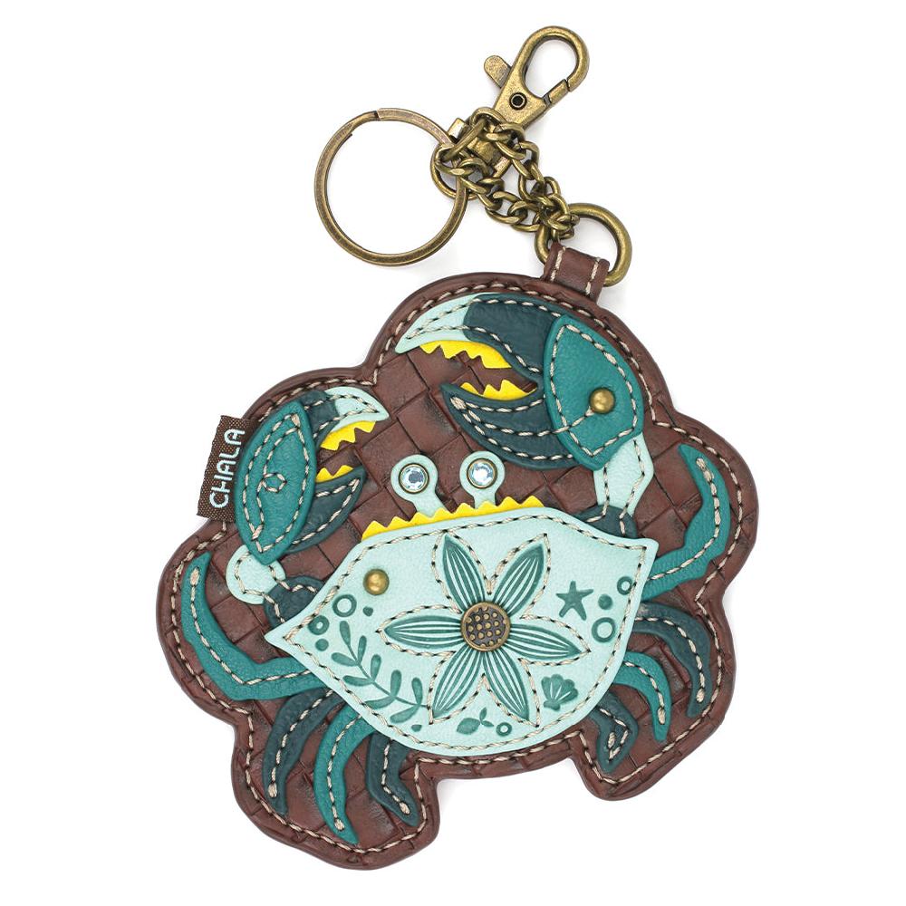 chala Key Fob/Coin Purse - Crab - teal