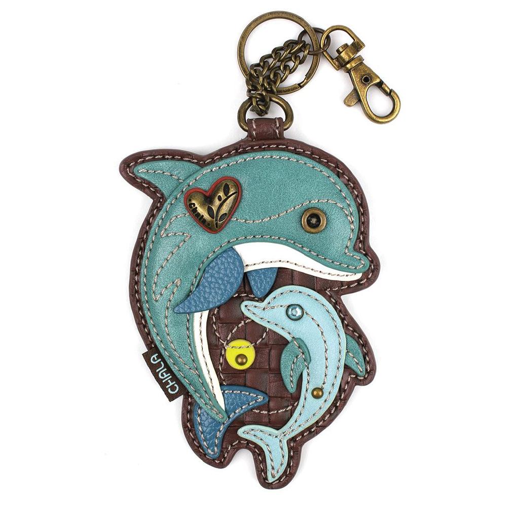 chala Key Fob/Coin Purse - Dolphin