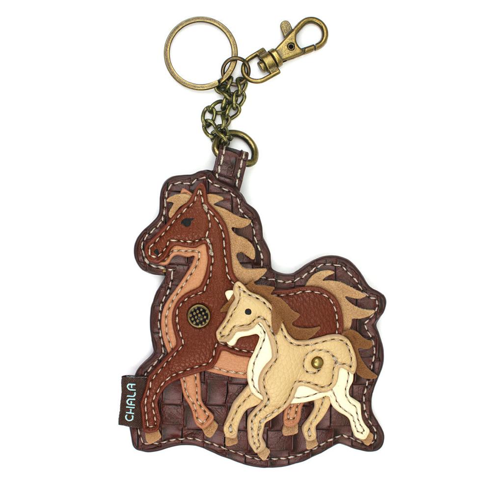 chala Key Fob/Coin Purse - Horse Family