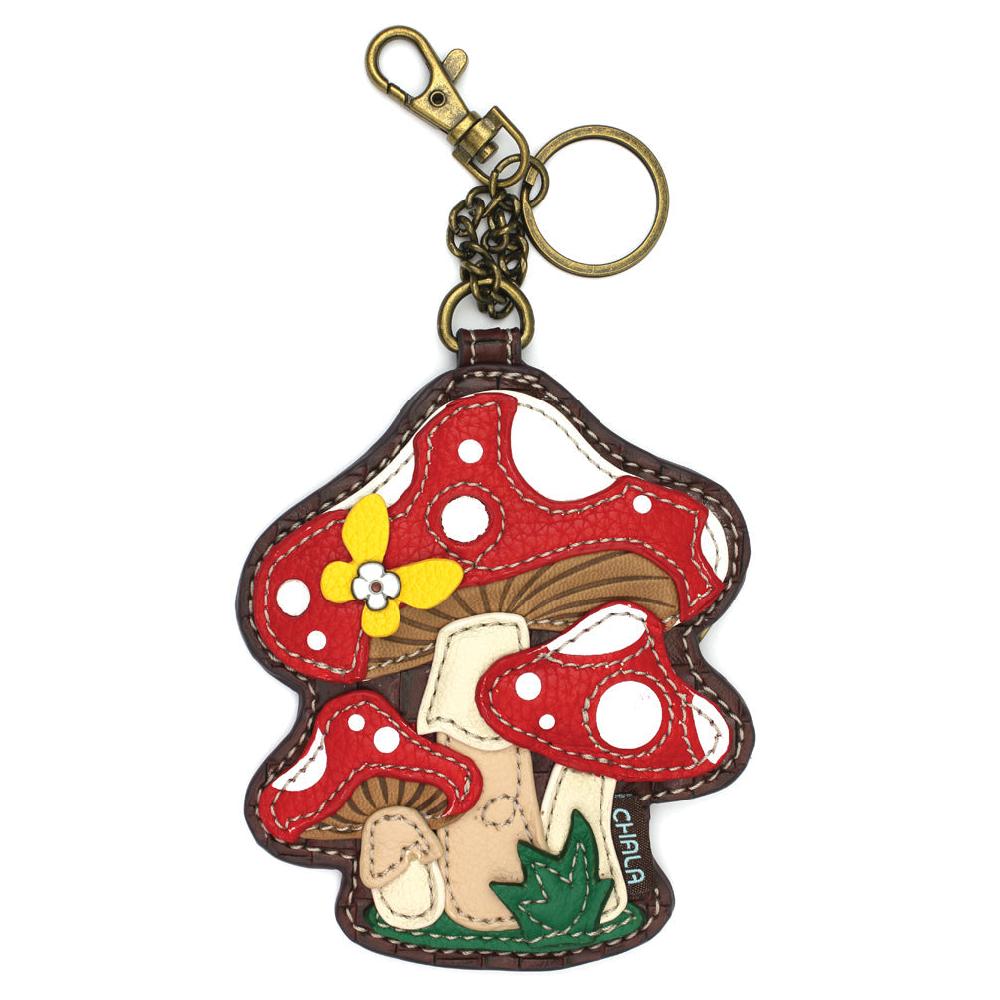 chala Key Fob/Coin Purse - Mushrooms