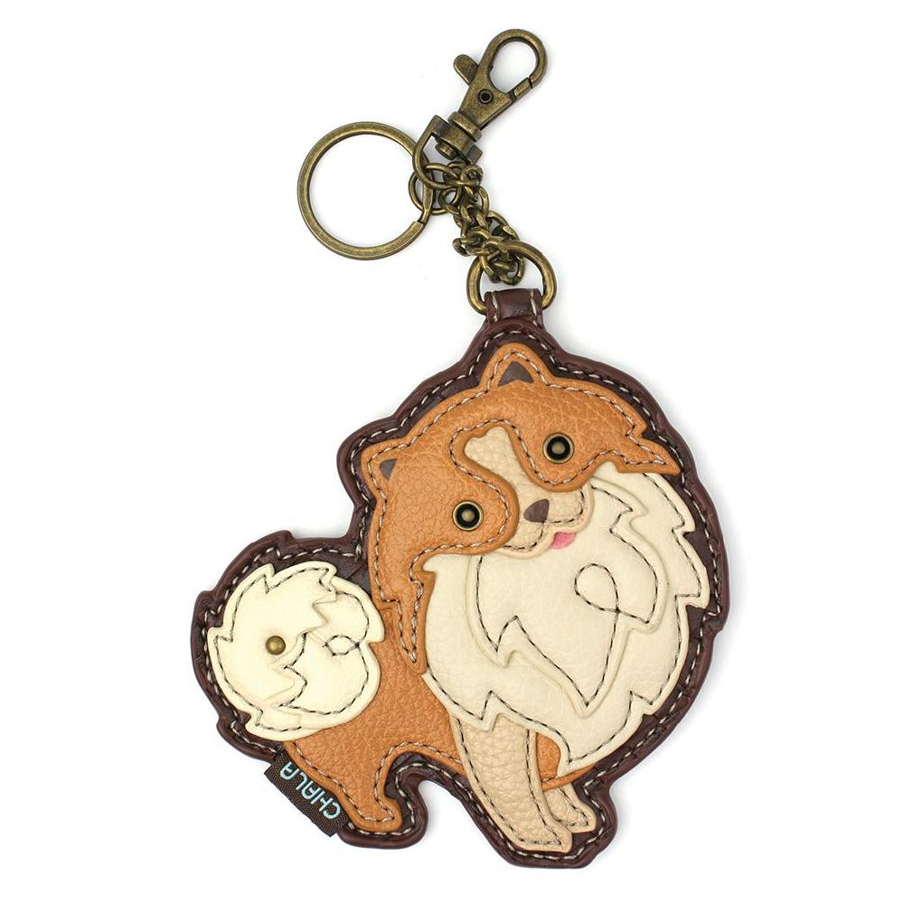 chala Key Fob/Coin Purse - Pomeranian