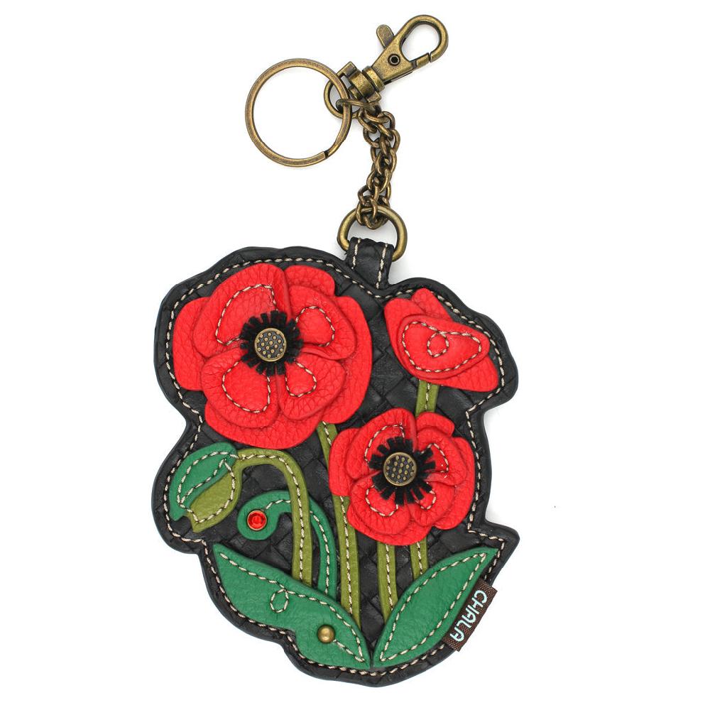 chala Key Fob/Coin Purse - Red Poppy