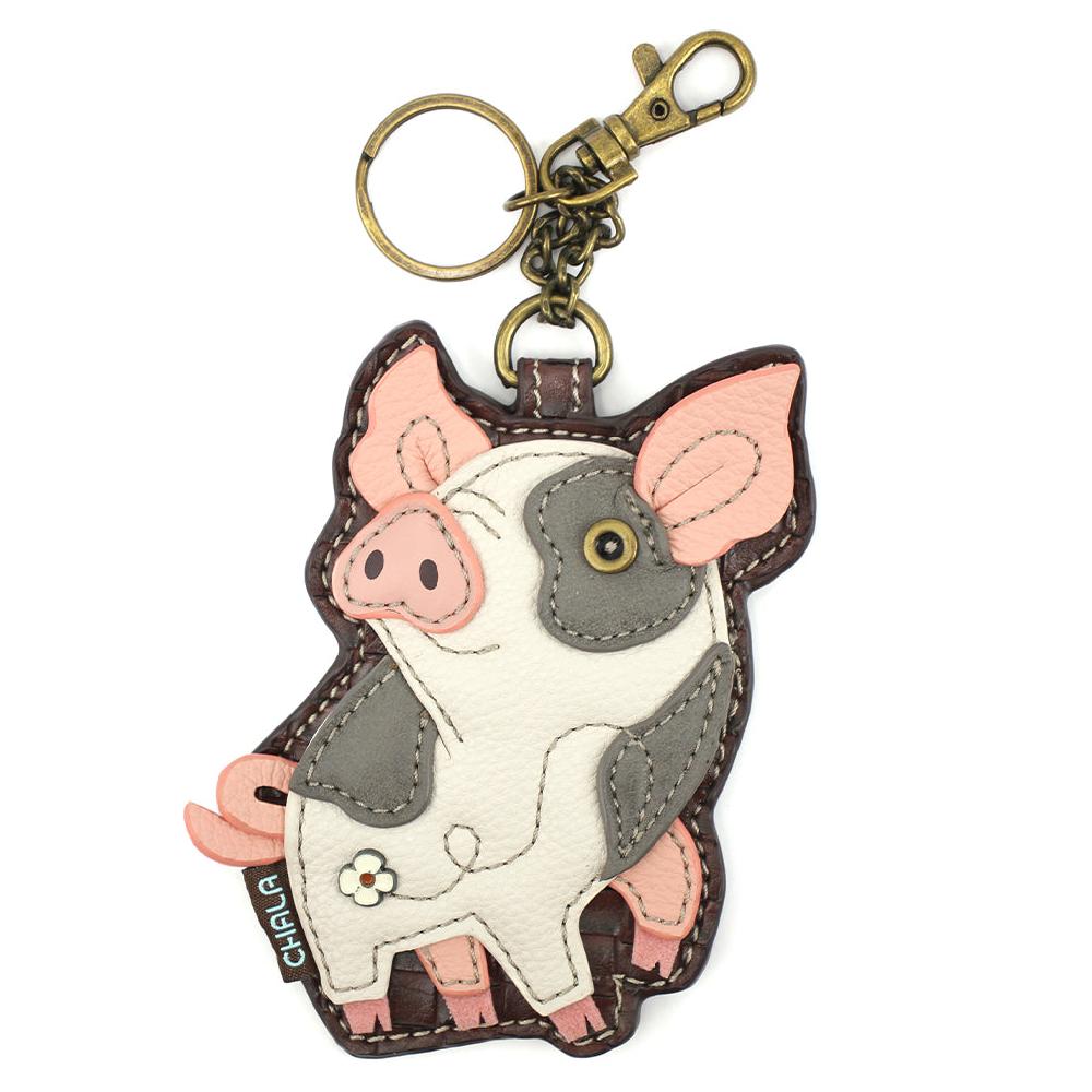 chala Key Fob/Coin Purse - Spotted Pig - pink