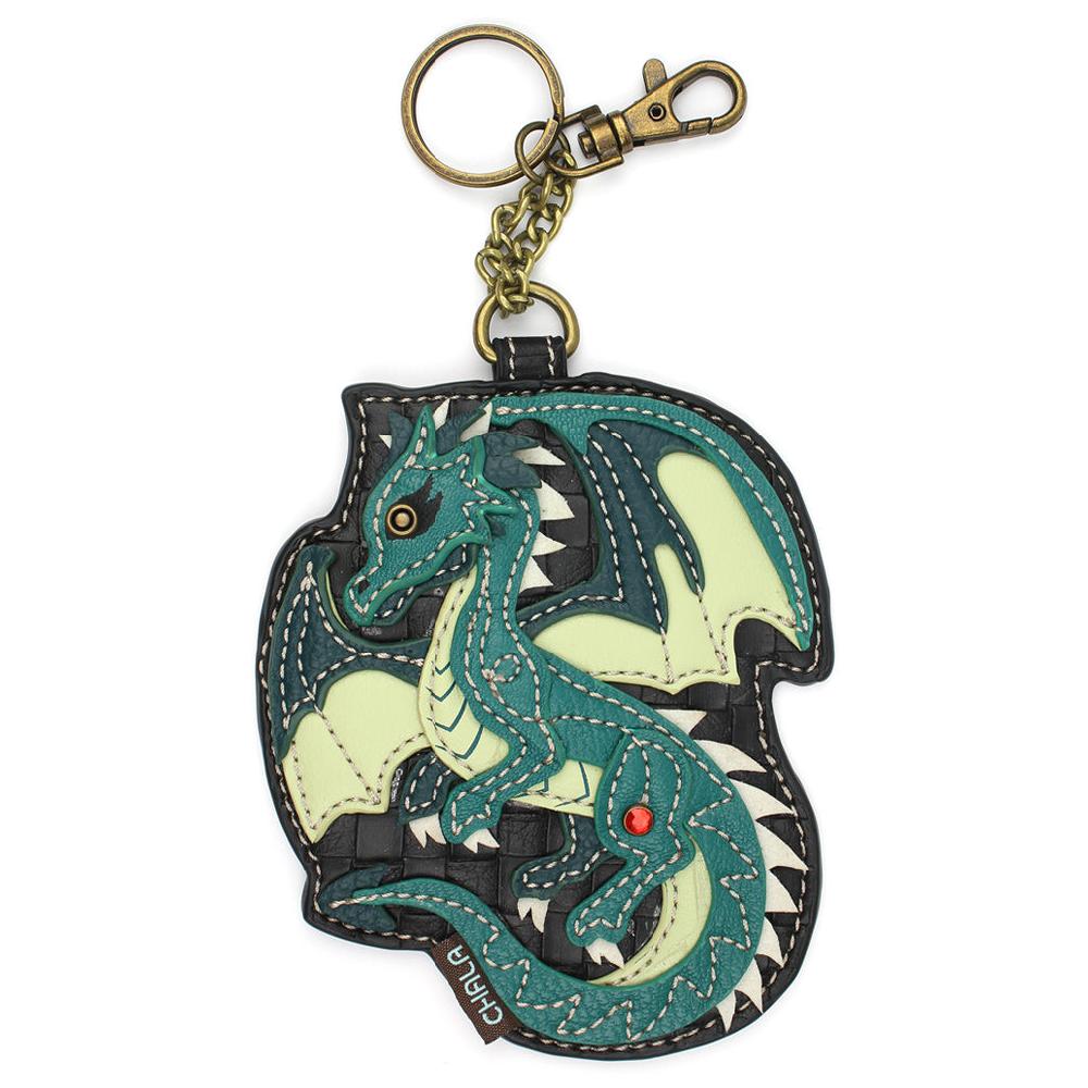 chala Key Fob/Coin Purse - Turquoise Dragon