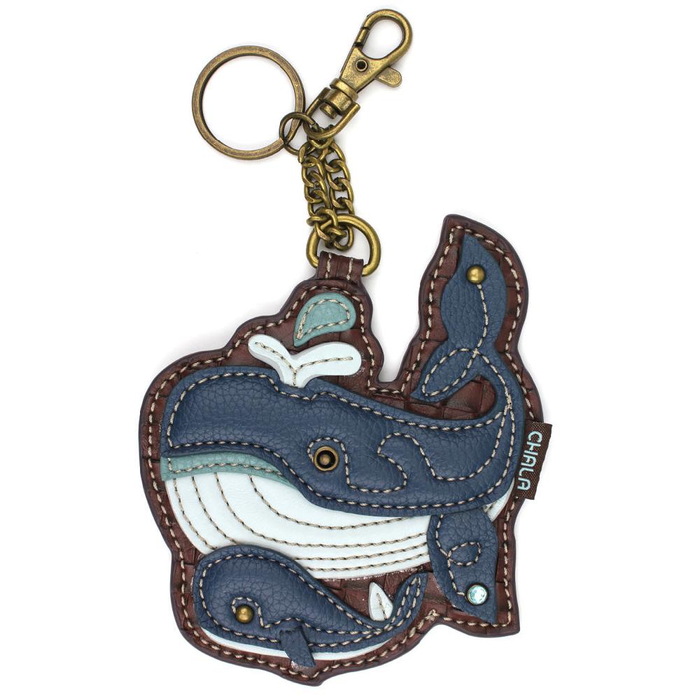 chala Key Fob/Coin Purse - Whale Family