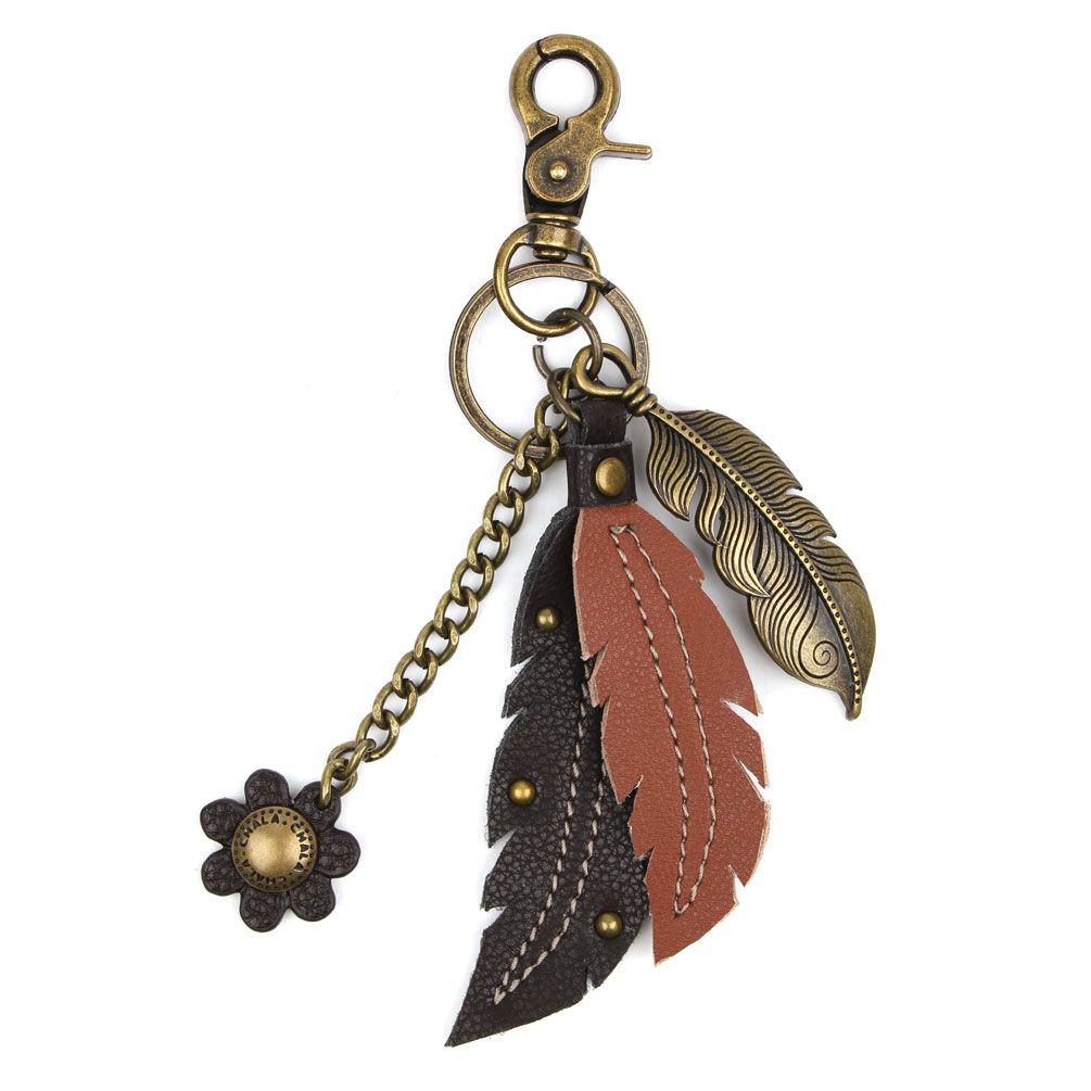 chala Metal Charming Keychain - Feather