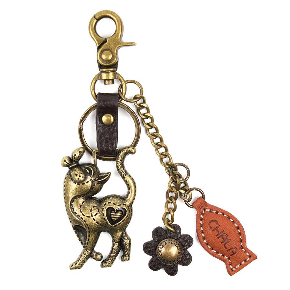 chala Metal Charming Keychain - Slim Cat
