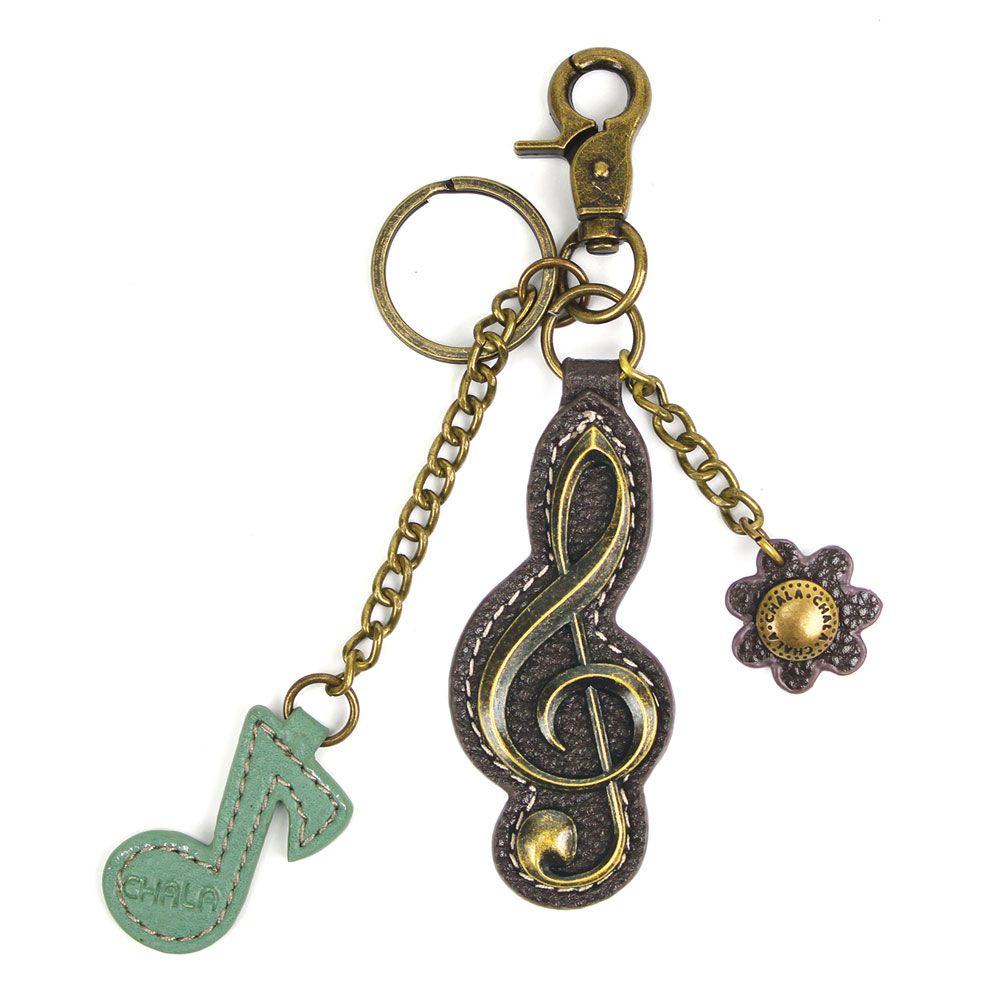 chala Metal Charming Keychain - Treble Clef