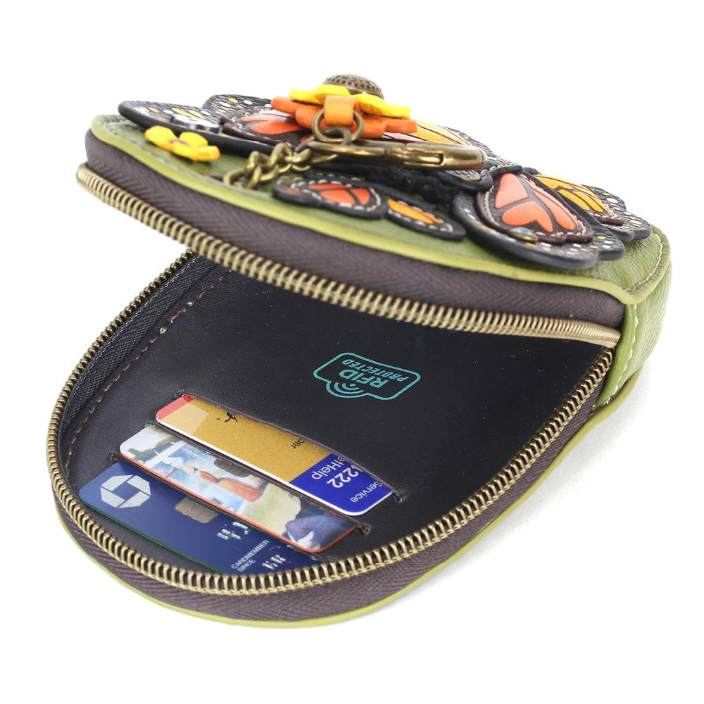 Chala Mini Coin Purse Keychain - Monarch Butterfly