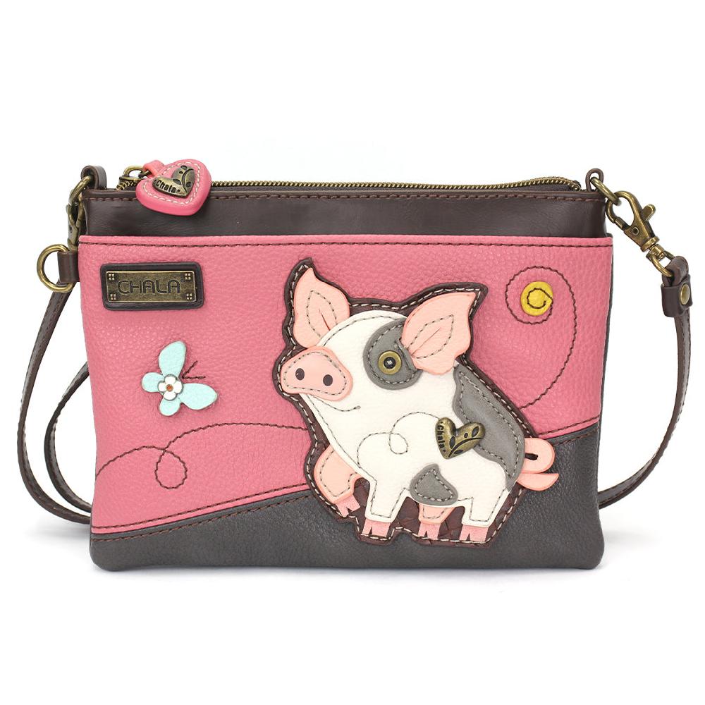 chala Mini Crossbody - Spotted Pink Pig
