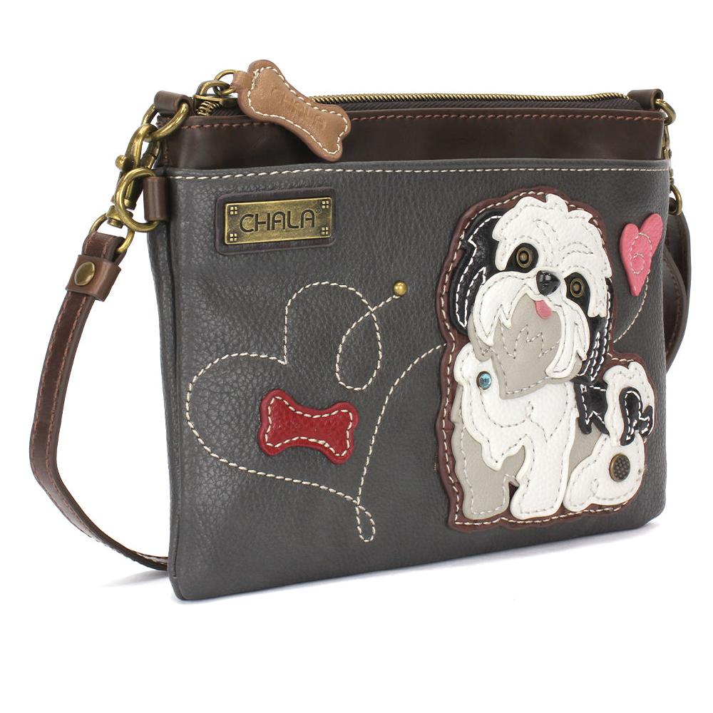 Chala Mini Crossbody - White Shih Tzu