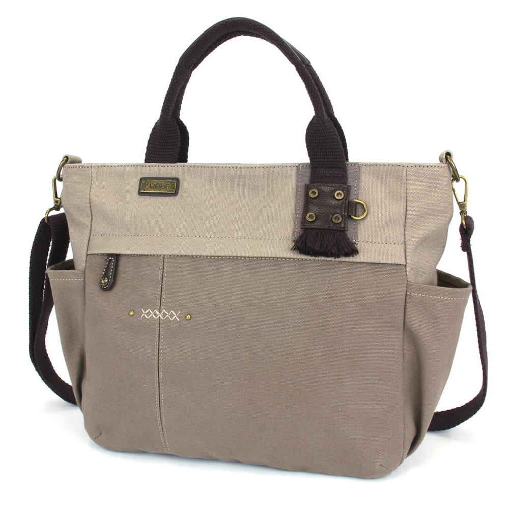 chala Multi Pocket Tote - Dark Gray