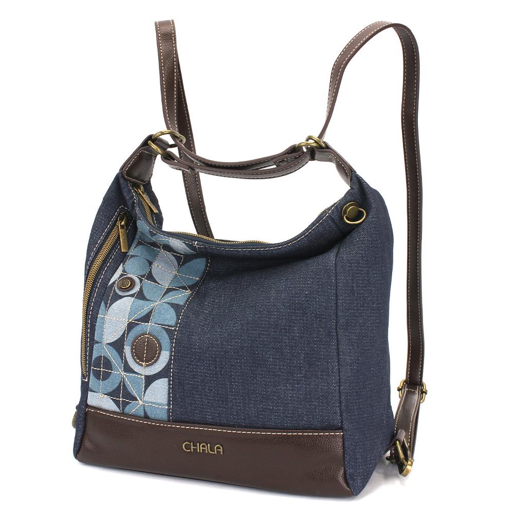 chala Retro Convertible Purse - Denim