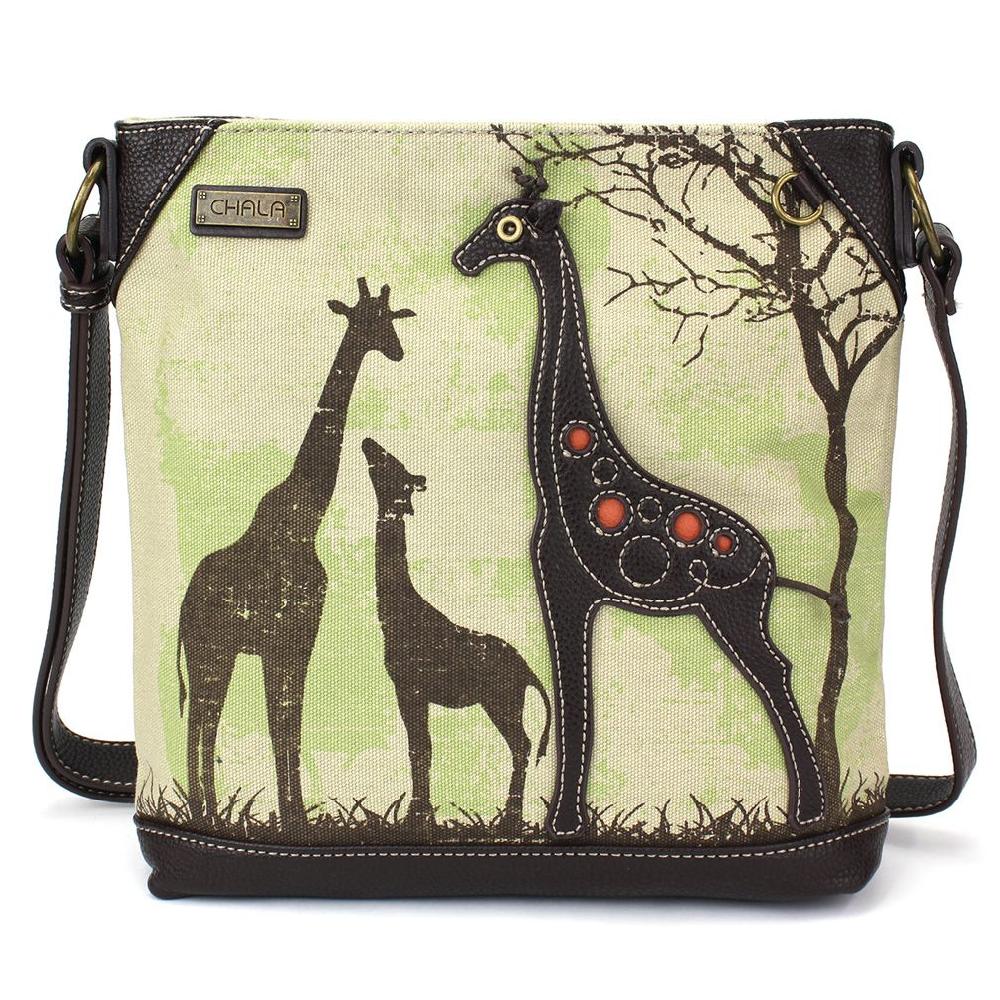 chala Safari Canvas Crossbody - Giraffe