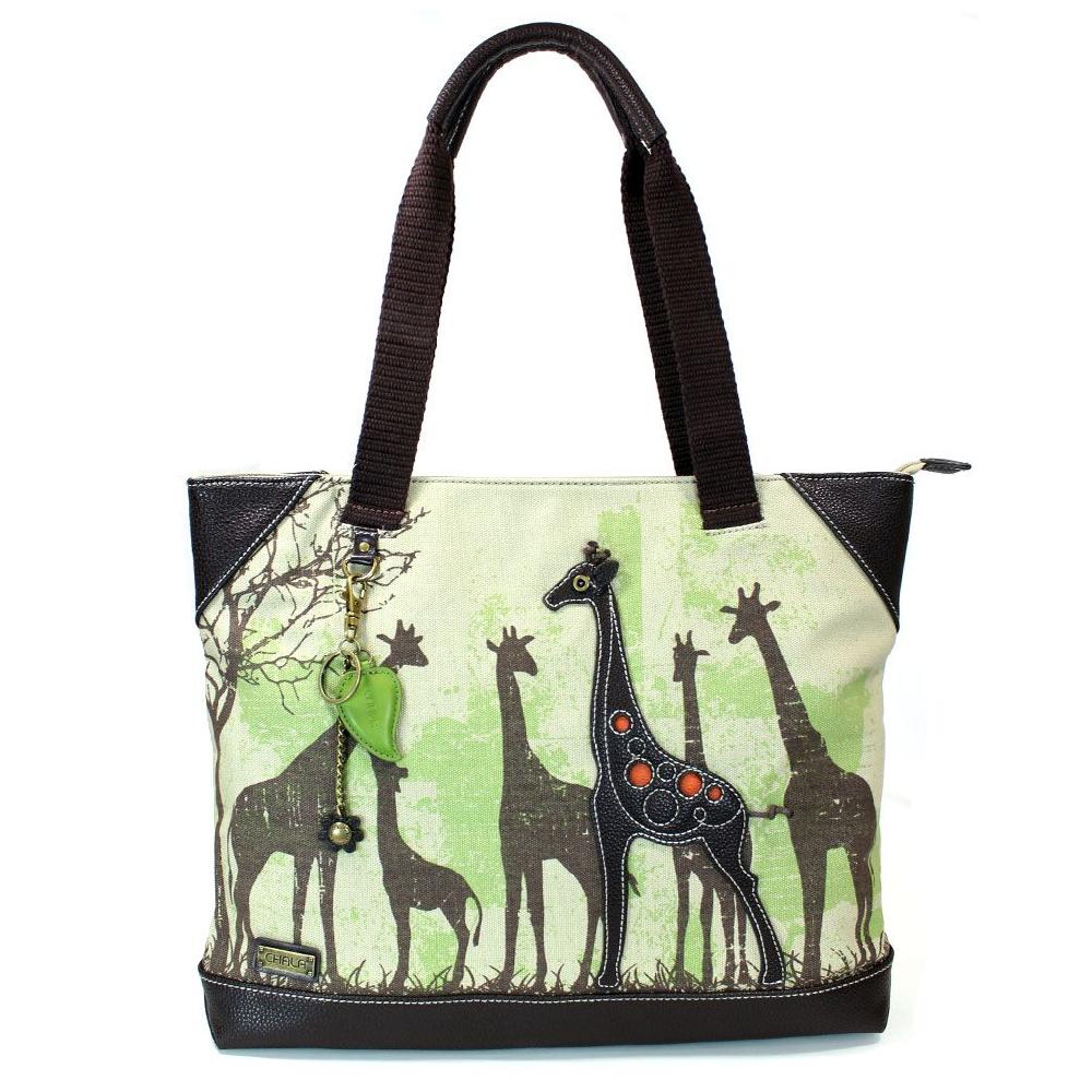chala Safari Canvas Tote - Giraffe